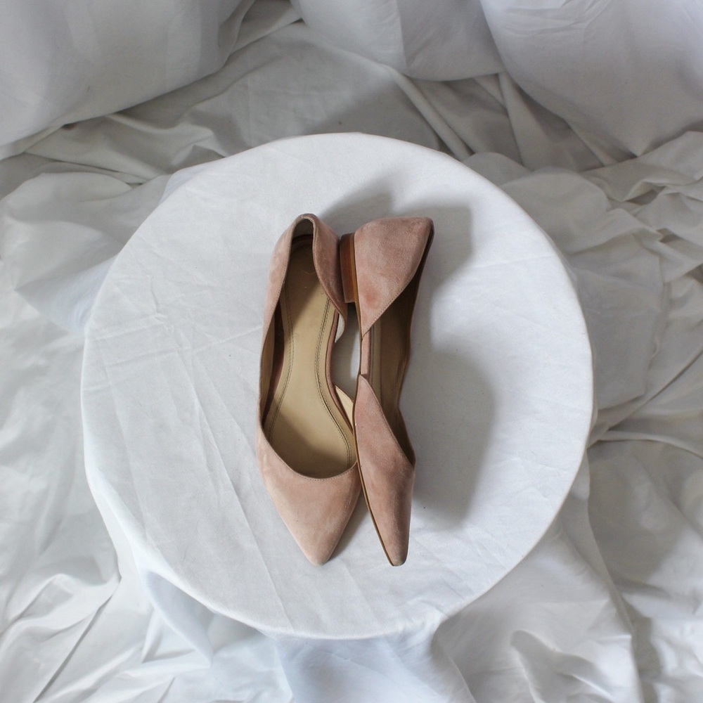 Pink Suede Pointed Toe Marc Fisher Flat